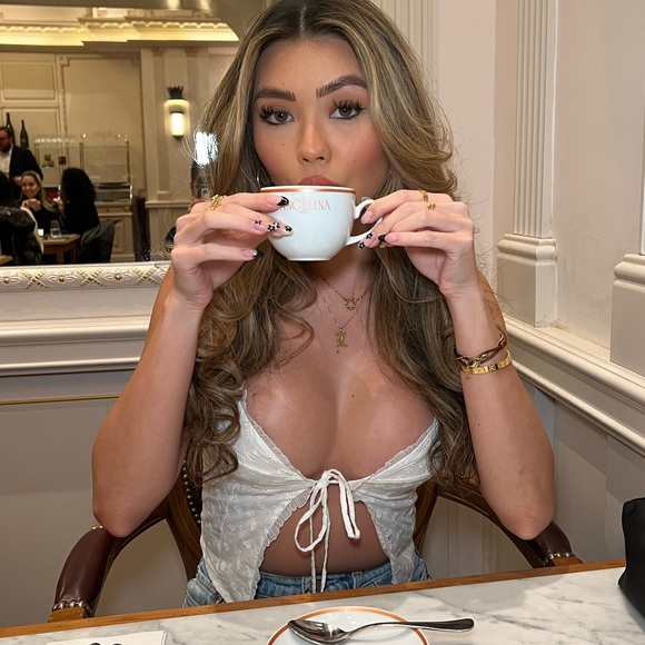 Tie Front White Top - Picture 6 of 7